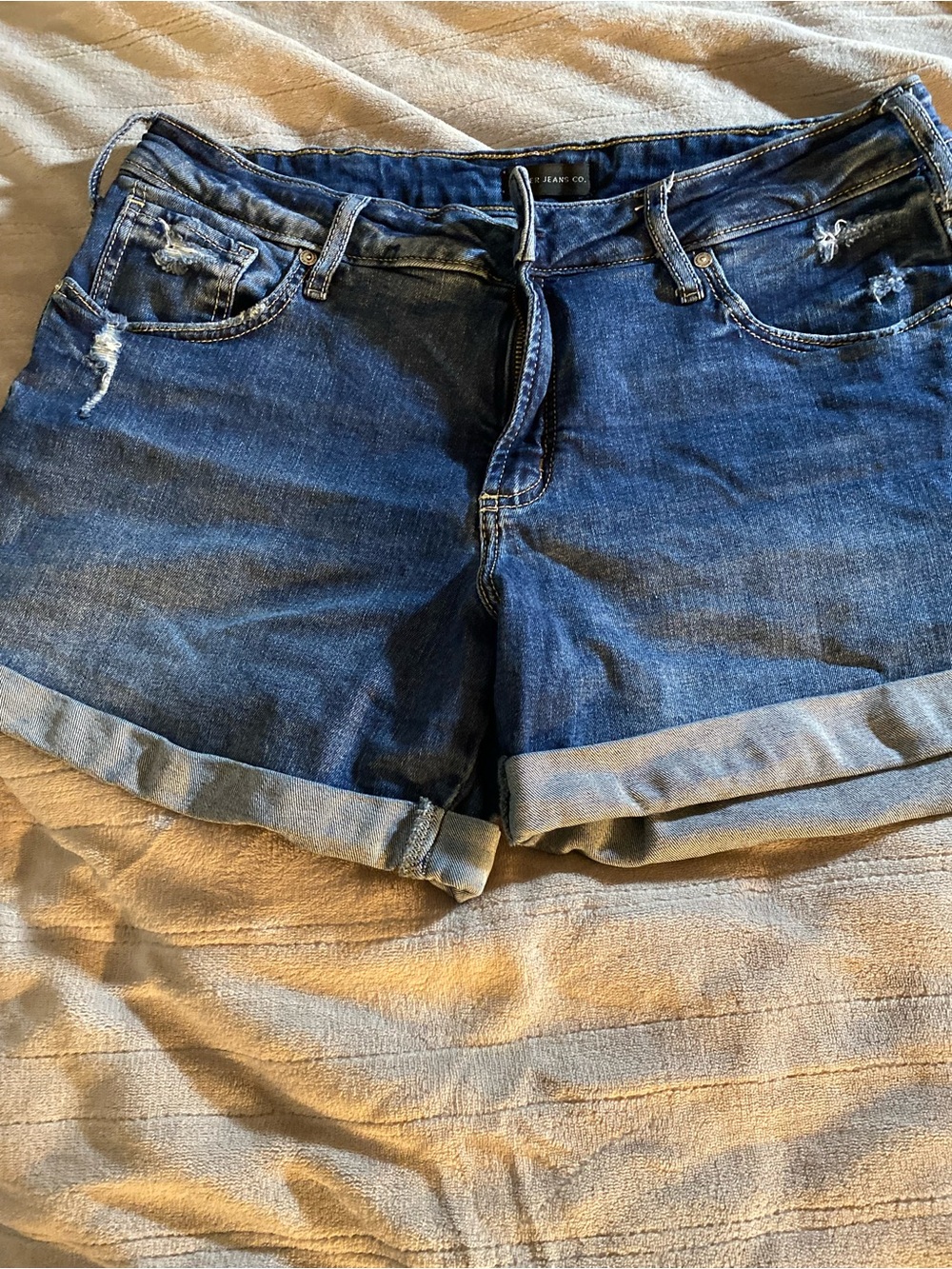 Silver Jeans Blue Rolled-Hem Denim Shorts